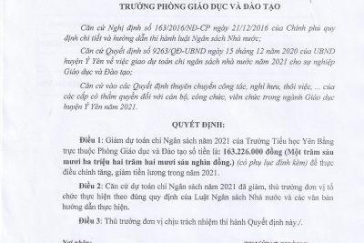 2.10. Công khai số liệu Giảm dự toán NSNN năm 2021 để thực hiện điều chỉnh tăng, giảm tiền lương năm 2021