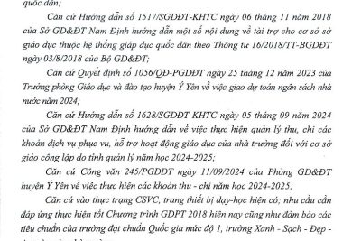 4.1. KÊ HOẠCH VẬN ĐỘNG TÀI TRỢ NĂM HỌC 2024-2025 VÀ THƯ KÊU GỌI