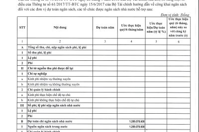 2.5. CÔNG KHAI TÌNH HÌNH THỰC HIỆN DỰ TOÁN THU-CHI NSNN QUÝ III-NĂM 2022
