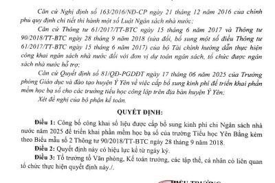 2.5. QUYẾT ĐỊNH CÔNG BỐ CÔNG KHAI_CẤP BSKP TRIỂN KHAI PHẦN MỀM HỌC BẠ SỐ