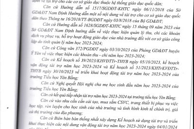 4.2. KẾ HOẠCH SỬ DỤNG TÀI TRỢ VÀ DS TỔ CHỨC CÁ NHÂN ỦNG HỘ VĐTTr_2023-2024