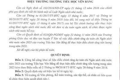 2.9. CÔNG KHAI ĐIỀU CHỈNH TĂNG DT CHI NSNN 2023_TĂNG TIỀN LƯƠNG