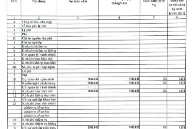 2.2. CÔNG KHAI TÌNH HÌNH THỰC HIỆN DỰ TOÁN THU-CHI NSNN QUÝ I-NĂM 2024