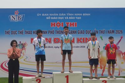 Học sinh nhà trường tỏa sáng tại Hội thi Thể dục Thể thao học sinh phổ thông ngành giáo dục lần thứ I năm 2026“ và Hội thi “Tài năng Tiếng Anh Tiểu học” tỉnh Ninh Bình
